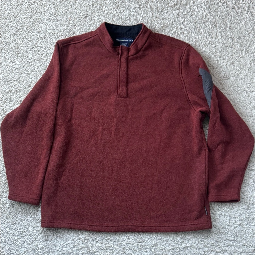 EUC Mens ExOfficio Alpental Red Long Sleeve Snap Button Pullover Jacket Size XXL